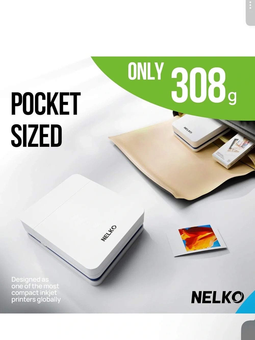 Photo printer PP01 color mini portable printer instant smartphone injekt printer